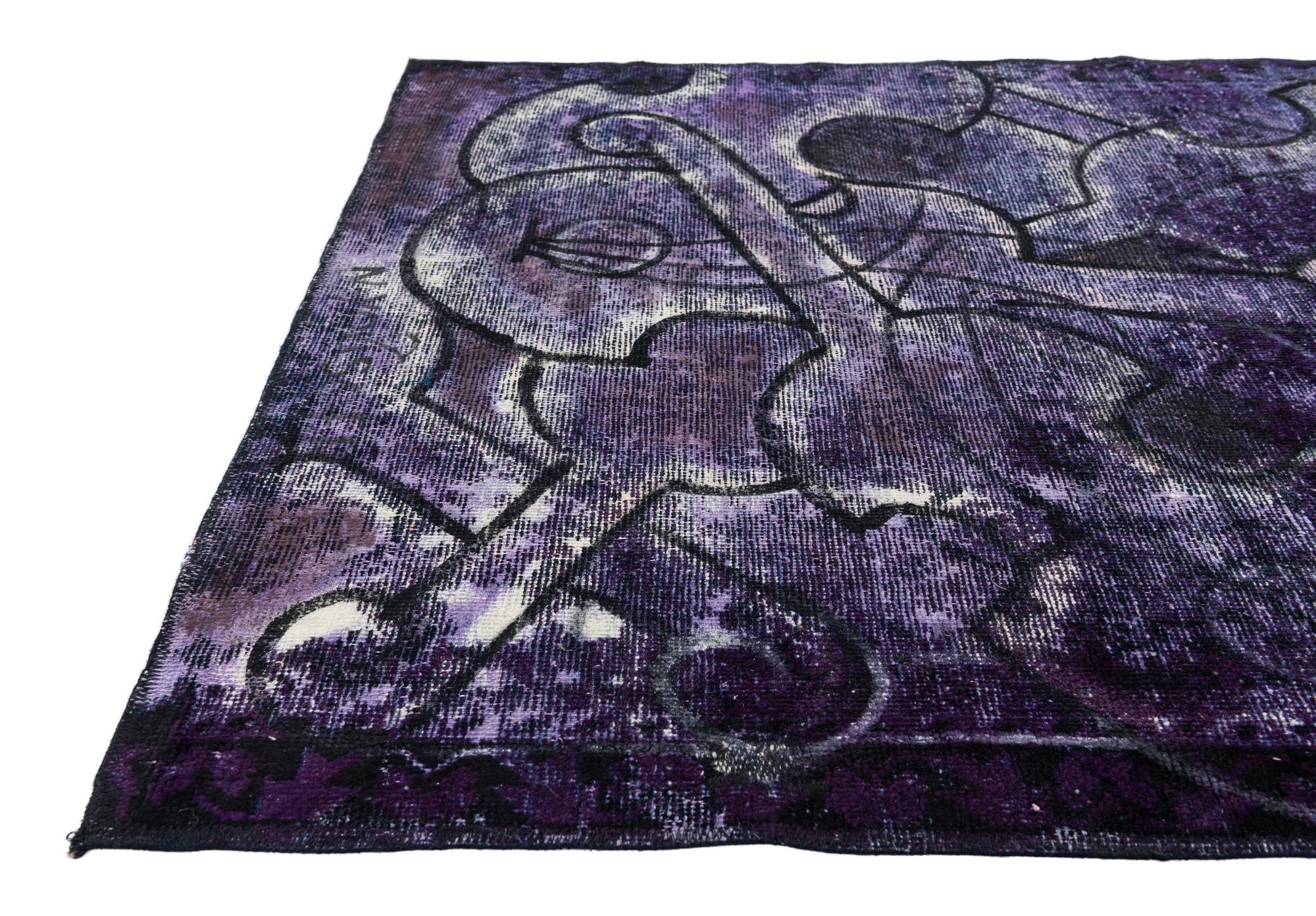 3' 10 x 4' 7 Hand Knotted Ultra Vintage Persian Wool Rug