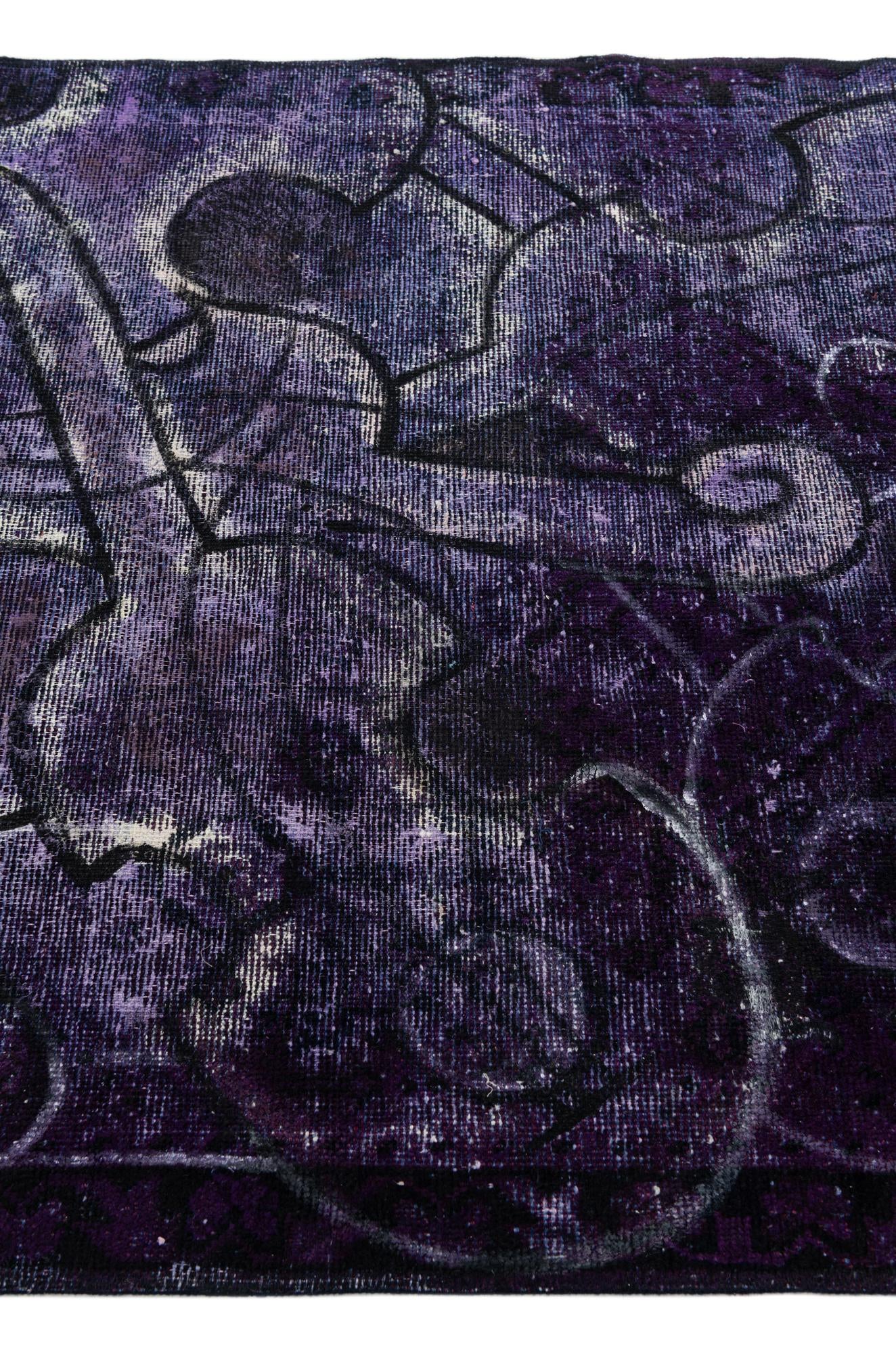 3' 10 x 4' 7 Hand Knotted Ultra Vintage Persian Wool Rug