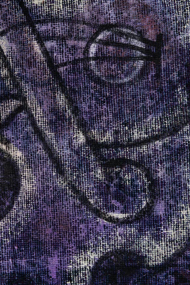 Detail image of 3' 10 x 4' 7 Hand Knotted Ultra Vintage Persian Wool Rug