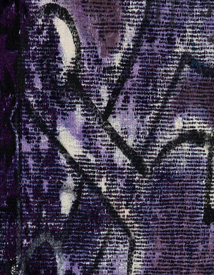 Detail image of 3' 10 x 4' 7  Hand Knotted Ultra Vintage Persian Wool Rug