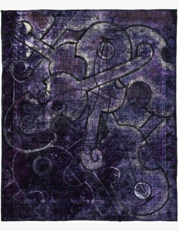 3' 10 x 4' 7 Hand Knotted Ultra Vintage Persian Wool Rug