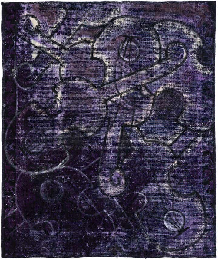 3' 10 x 4' 7 Hand Knotted Ultra Vintage Persian Wool Rug