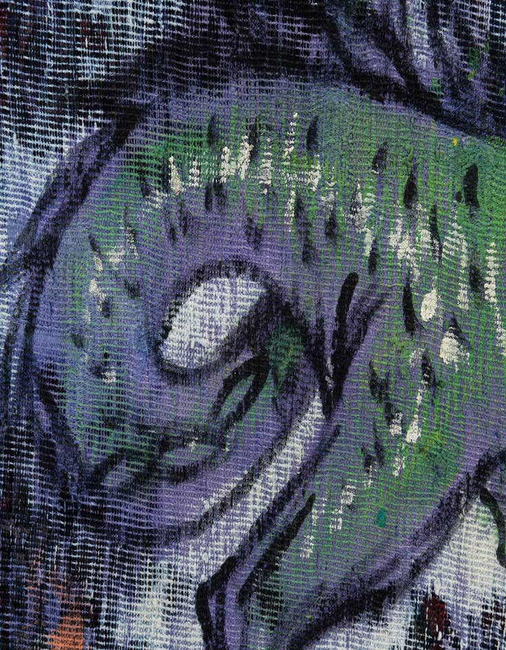 Detail image of 4' 10 x 5' 8  Hand Knotted Ultra Vintage Persian Wool Rug