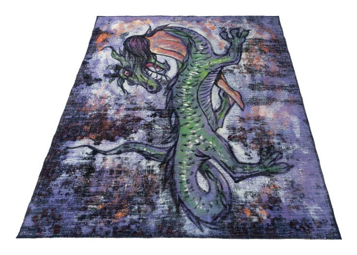 Detail image of 4' 10 x 5' 8 Hand Knotted Ultra Vintage Persian Wool Rug