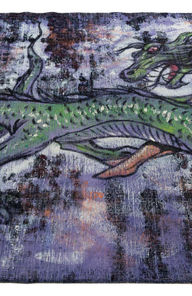 Detail image of 4' 10 x 5' 8 Hand Knotted Ultra Vintage Persian Wool Rug