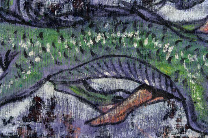 4' 10 x 5' 8 Hand Knotted Ultra Vintage Persian Wool Rug