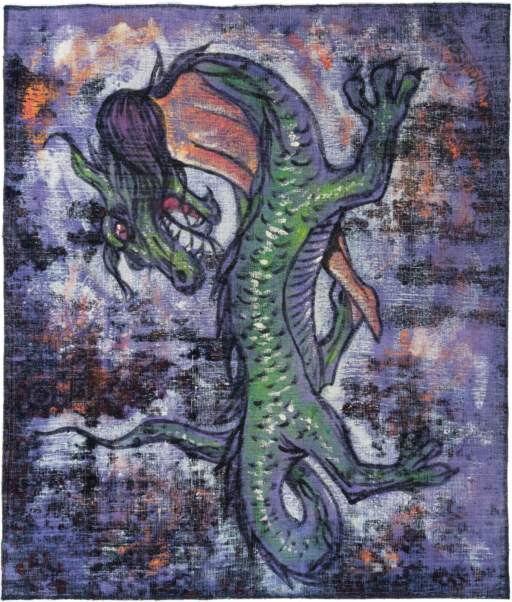 4' 10 x 5' 8  Hand Knotted Ultra Vintage Persian Wool Rug