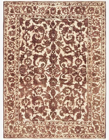 4' 8 x 6' 3 Hand Knotted Ultra Vintage Persian Wool Rug