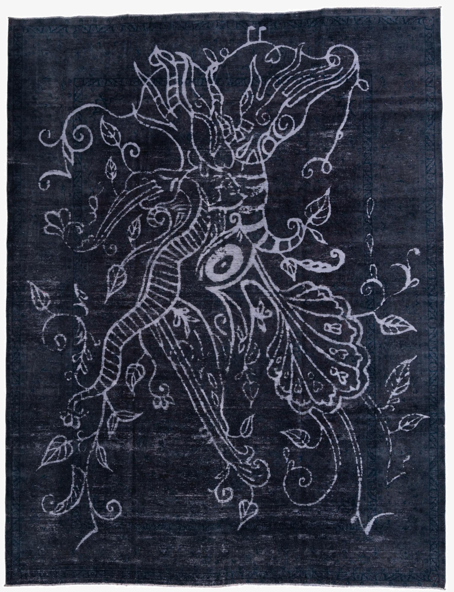 9' 7 x 12' 6  Hand Knotted Ultra Vintage Persian Wool Rug