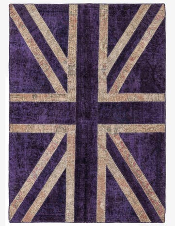 4' 8 x 6' 6 Hand Knotted Ultra Vintage Persian Wool Rug