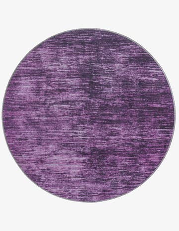 Purple Asha Round Rug