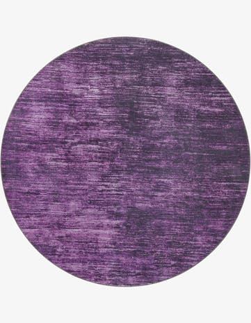 Purple Asha Round Rug