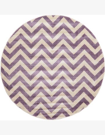 6' x 6' Chevron Round Rug