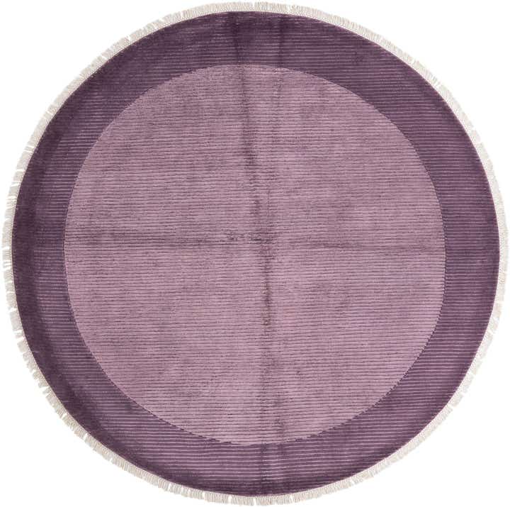 6' 9 x 6' 9 Hand Knotted Darya Wool Round Rug