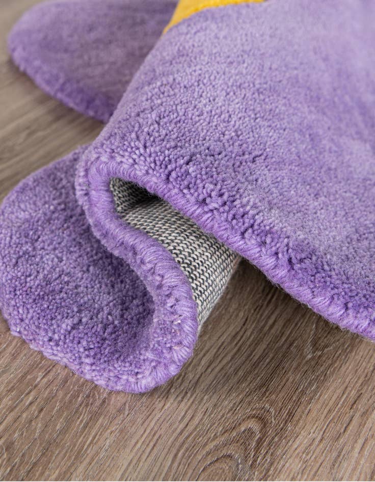 Detail image of 3' 1 x 3' 1 Happy Rugs Funky Flower Wool Round