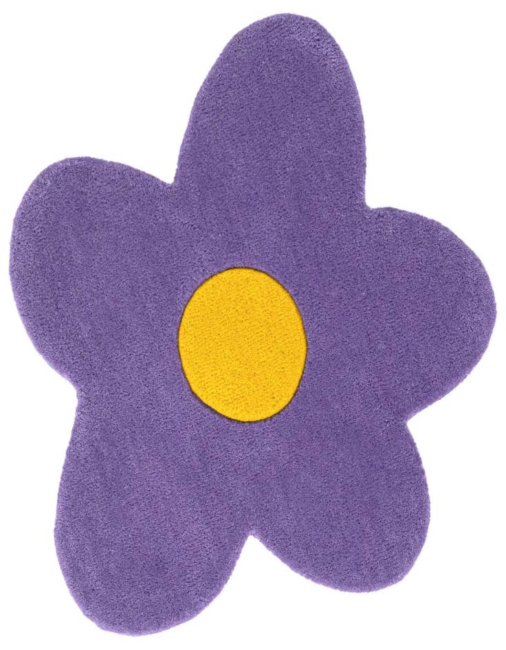 Detail image of 2' 2 x 2' 2 Happy Rugs Funky Flower Wool Round