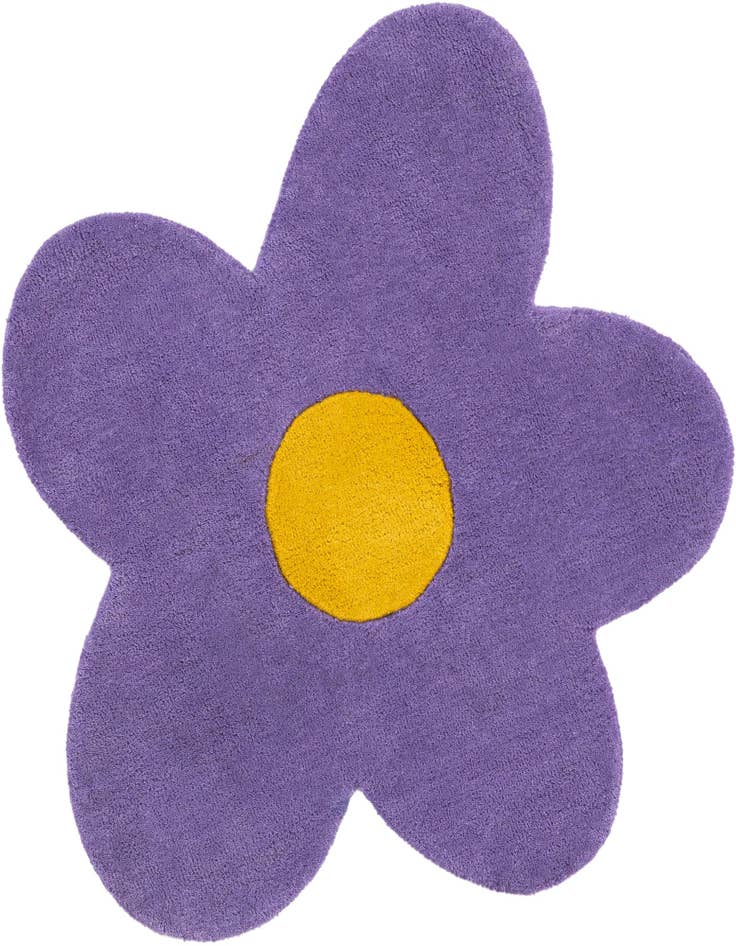 Detail image of 3' 1 x 3' 1 Happy Rugs Funky Flower Wool Round