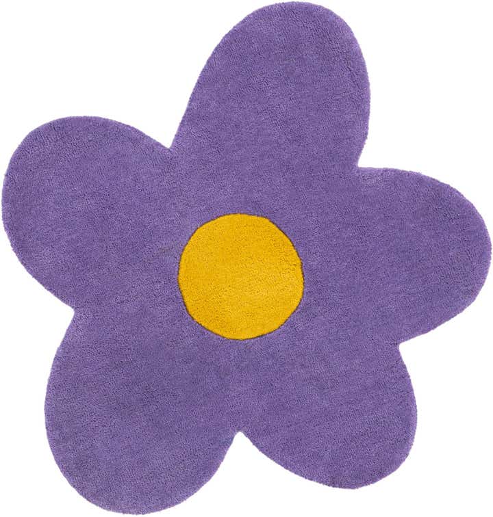 3' 1 x 3' 1 Happy Rugs Funky Flower Wool Round