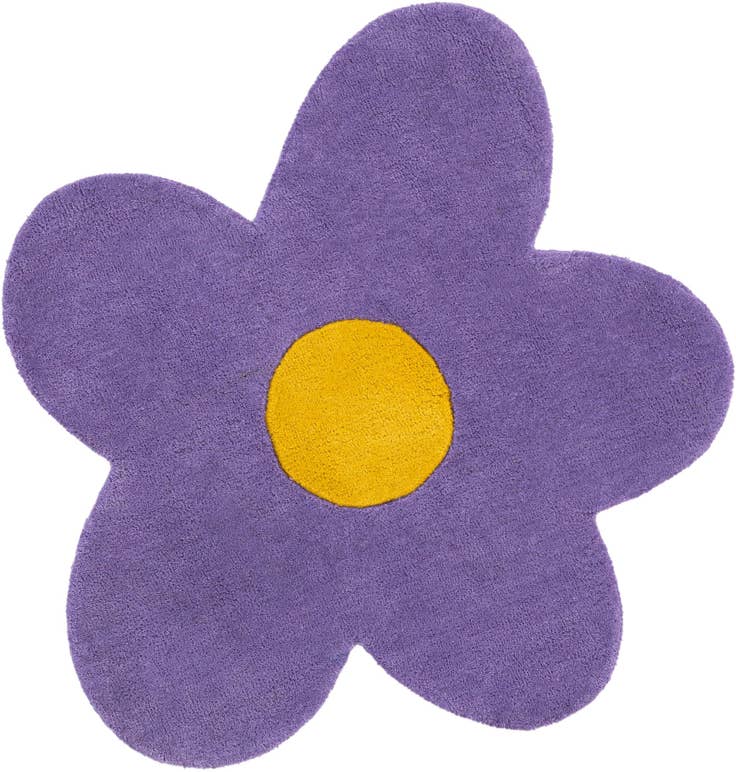 Detail image of 3' 1 x 3' 1 Happy Rugs Funky Flower Wool Round