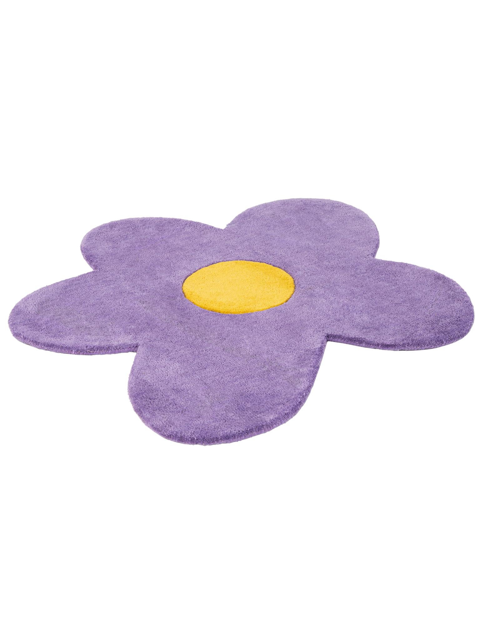 3' 1 x 3' 1 Happy Rugs Funky Flower Wool Round