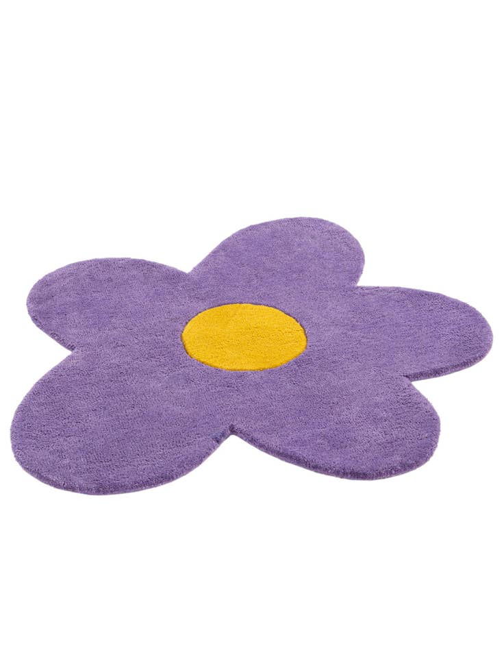 Detail image of 3' 1 x 3' 1 Happy Rugs Funky Flower Wool Round