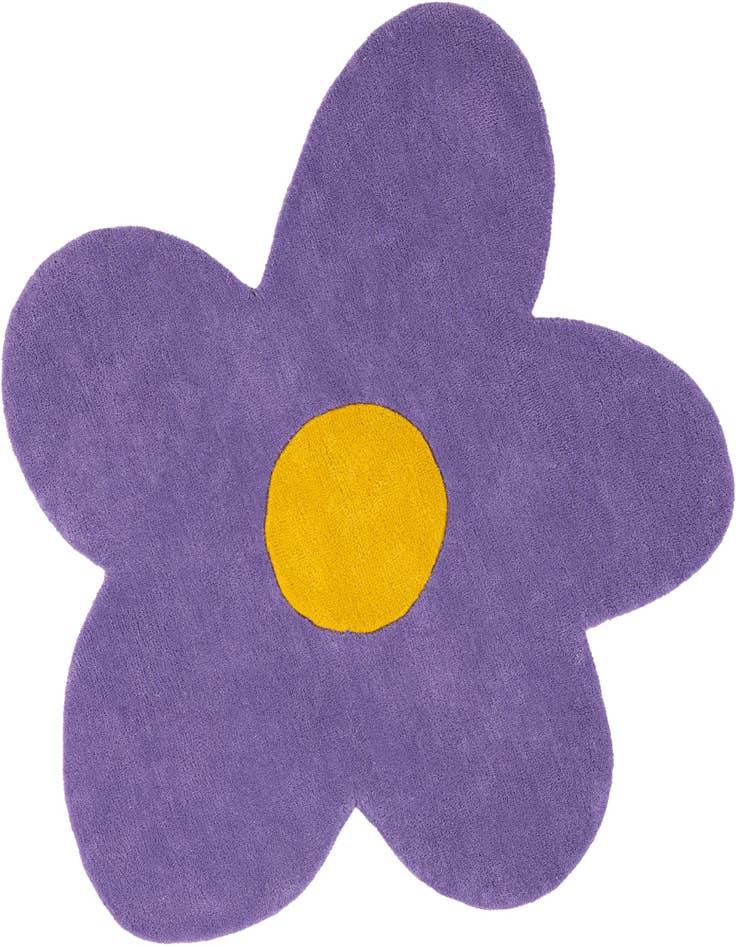 Detail image of 4' 1 x 4' 1 Happy Rugs Funky Flower Wool Round