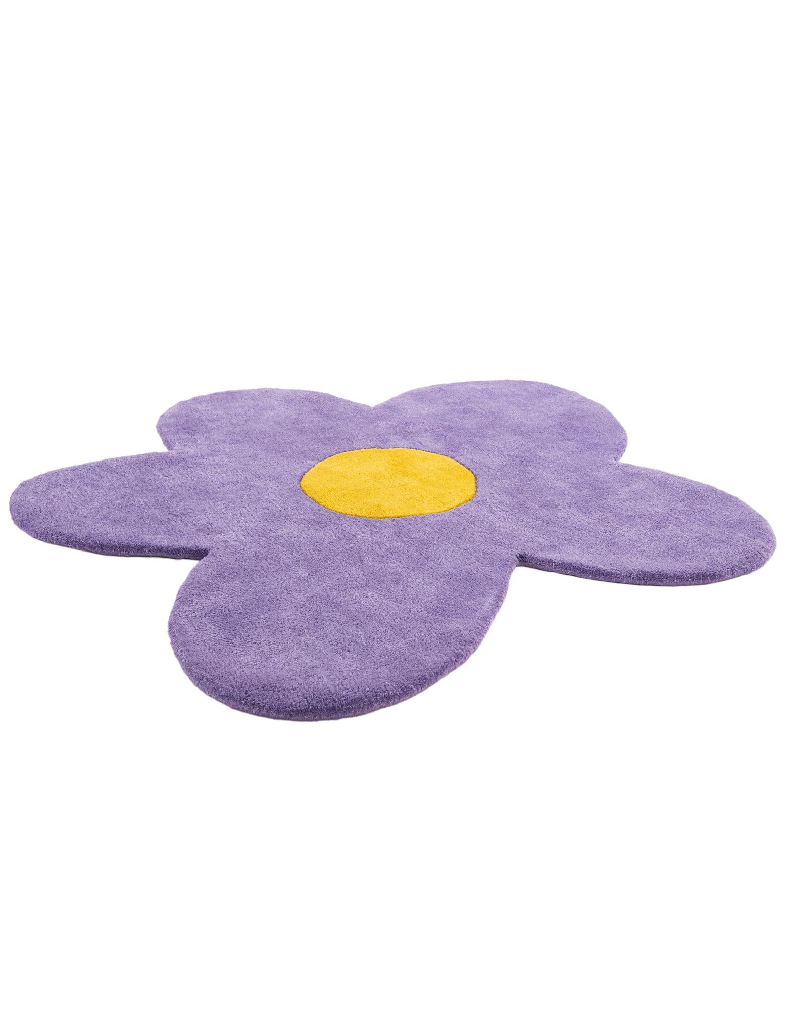 4' 1 x 4' 1 Happy Rugs Funky Flower Wool Round