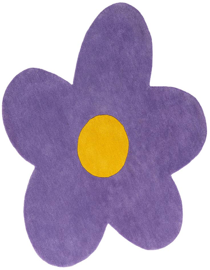 Detail image of 5' 1 x 5' 1 Happy Rugs Funky Flower Wool Round