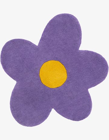 3' 1 x 3' 1 Happy Rugs Funky Flower Wool Round