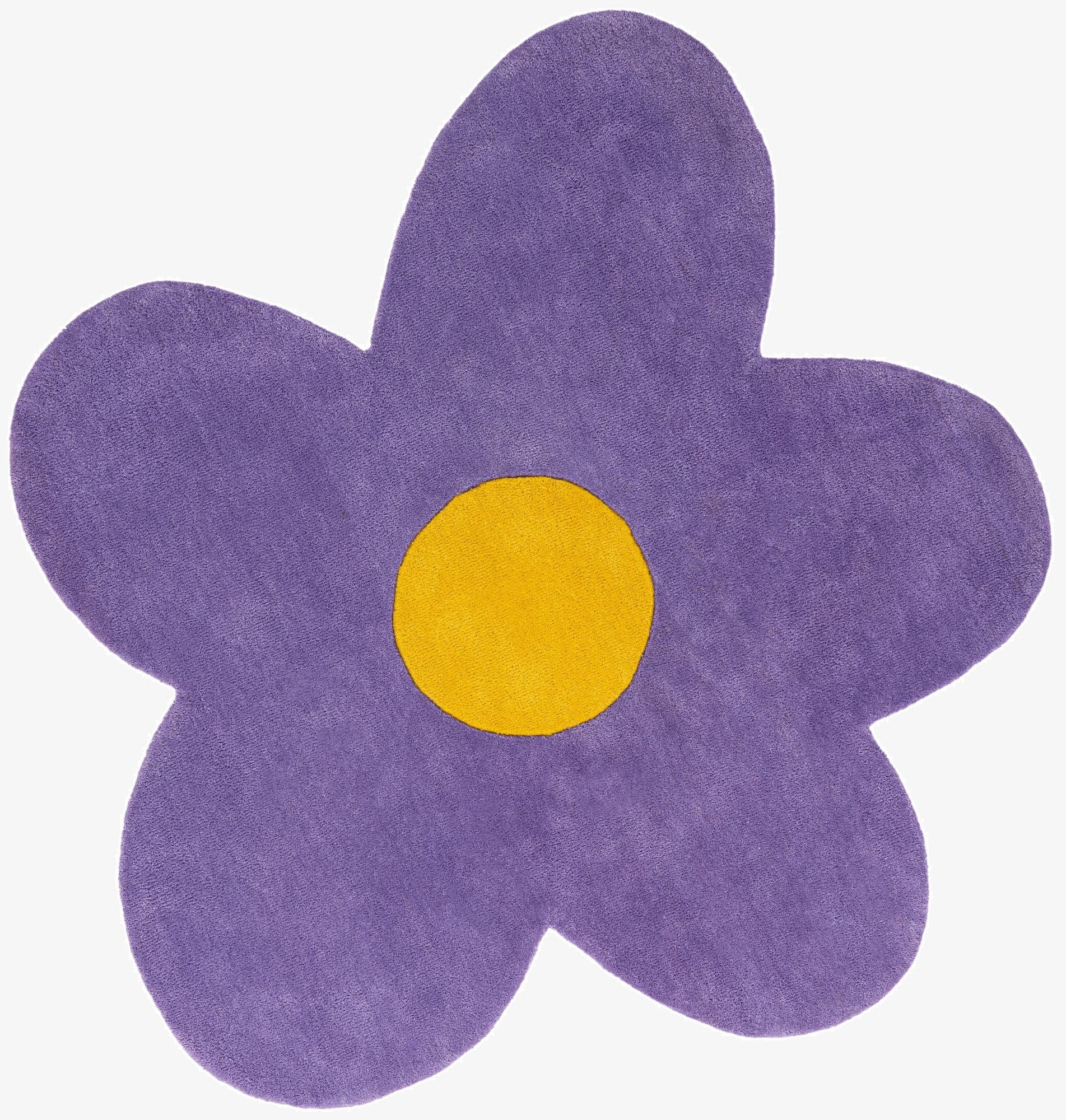 5' 1 x 5' 1 Happy Rugs Funky Flower Wool Round