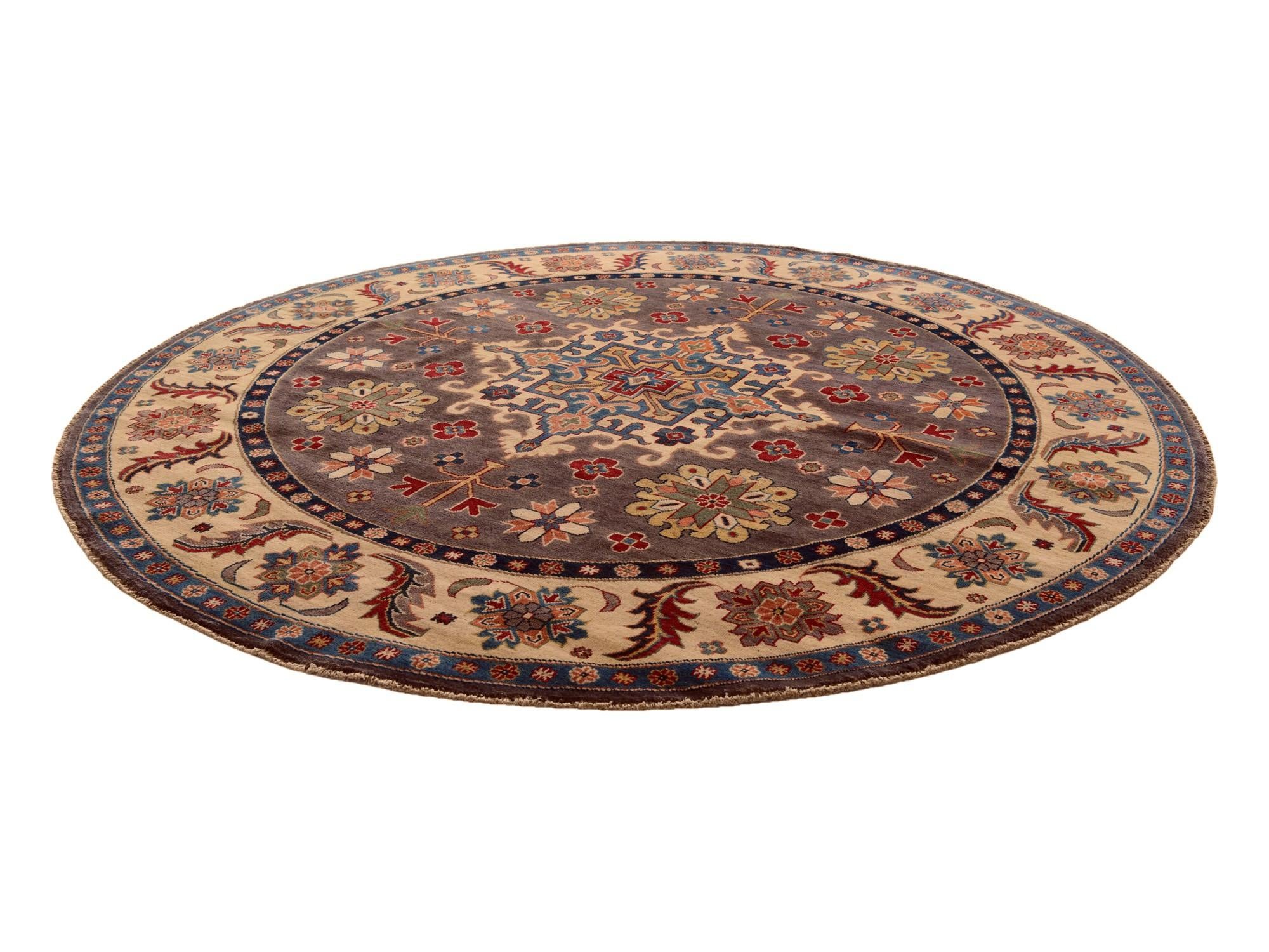 8' 2 x 8' 2 Hand Knotted Kazak Round Rug