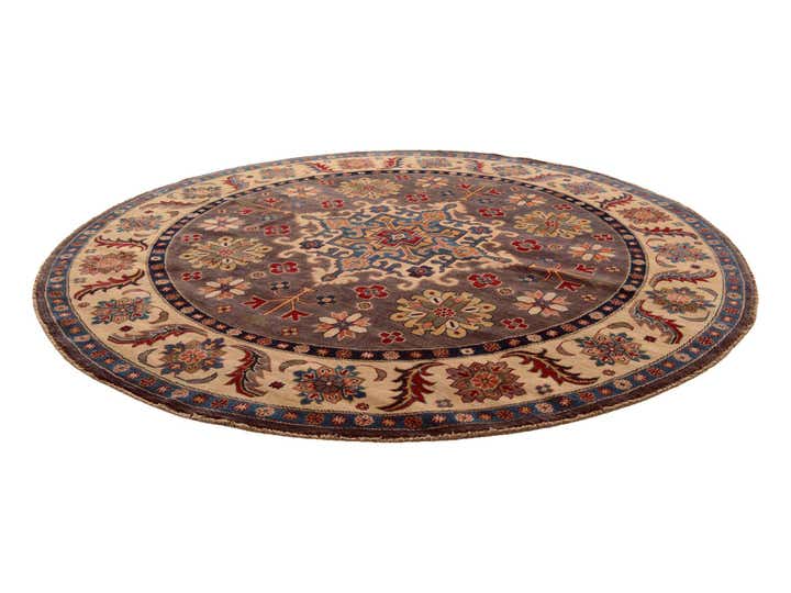 8' 2 x 8' 2 Hand Knotted Kazak Round Rug