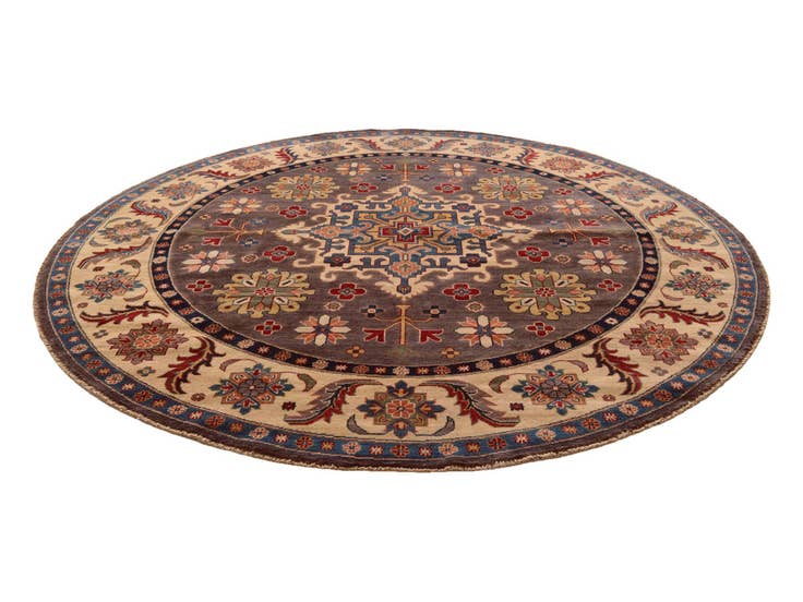 Detail image of 8' 2 x 8' 2 Hand Knotted Kazak Round Rug