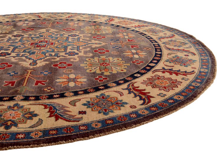 Detail image of 8' 2 x 8' 2 Hand Knotted Kazak Round Rug