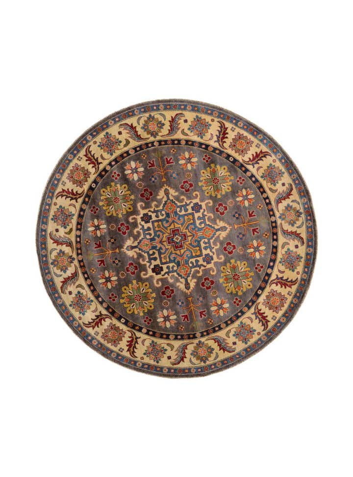 8' 2 x 8' 2 Hand Knotted Kazak Round Rug