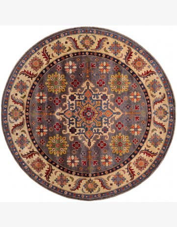 8' 2 x 8' 2 Hand Knotted Kazak Round Rug