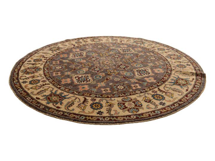 6' 7 x 6' 7 Hand Knotted Kazak Round Rug