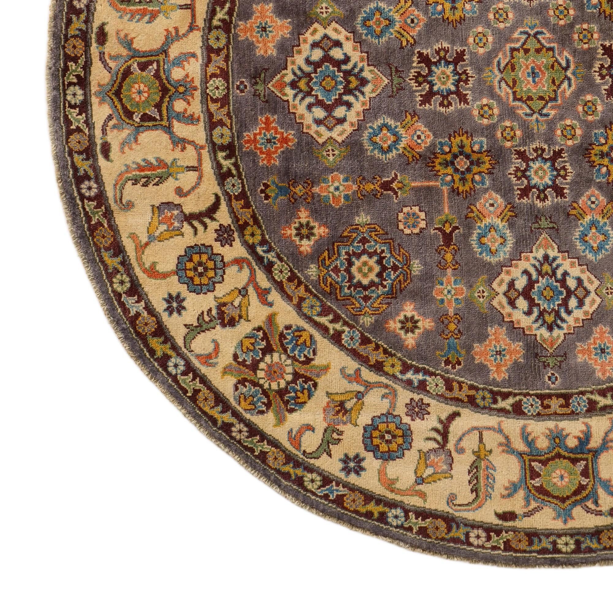 6' 7 x 6' 7 Hand Knotted Kazak Round Rug