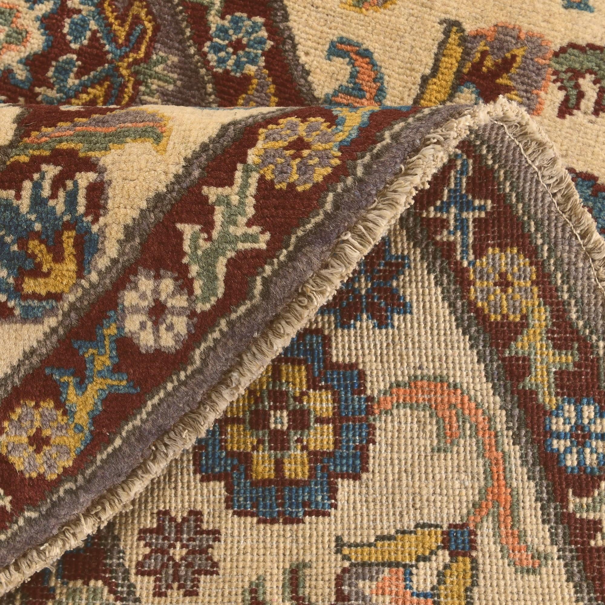 6' 7 x 6' 7 Hand Knotted Kazak Round Rug