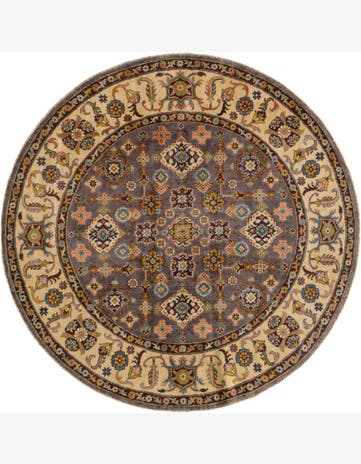 6' 7 x 6' 7 Hand Knotted Kazak Round Rug