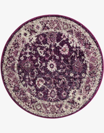Purple Madeline Round Rug
