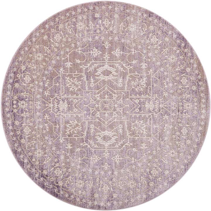 6' x 6' New Vintage Round Rug