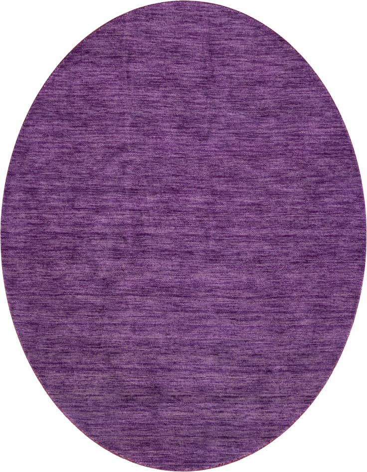 Detail image of 9' 10 x 9' 10 Hand Knotted Solid Gabbeh Wool Round Rug