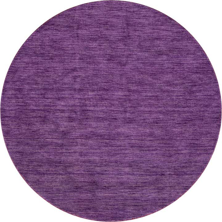 9' 10 x 9' 10 Hand Knotted Solid Gabbeh Wool Round Rug