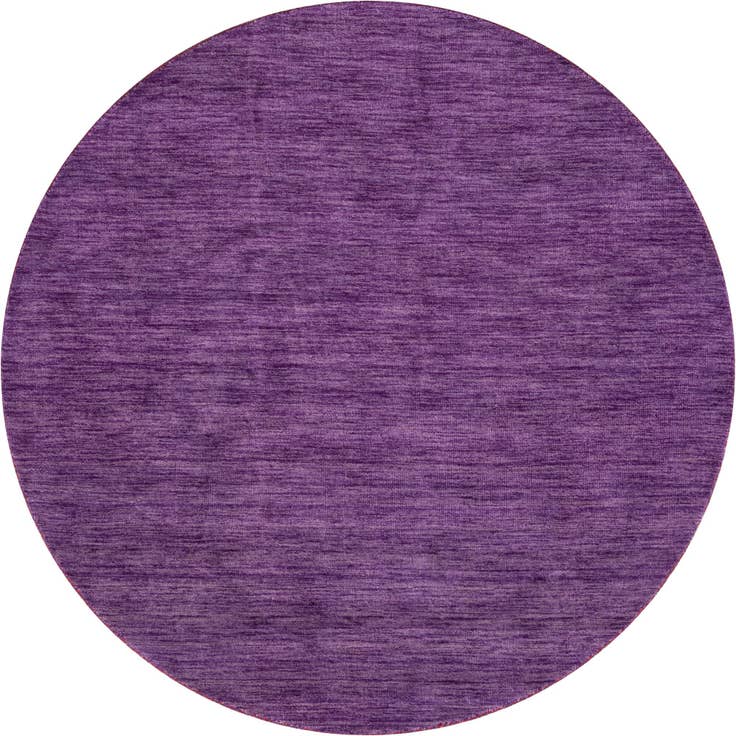 Detail image of 9' 10 x 9' 10 Hand Knotted Solid Gabbeh Wool Round Rug