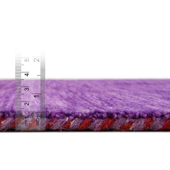 9' 10 x 9' 10 Hand Knotted Solid Gabbeh Wool Round Rug