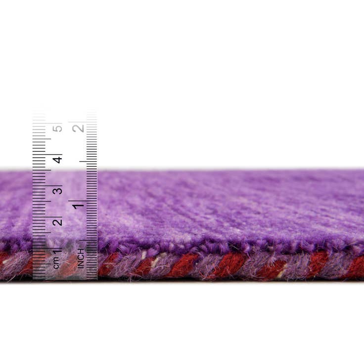 Detail image of 9' 10 x 9' 10 Hand Knotted Solid Gabbeh Wool Round Rug