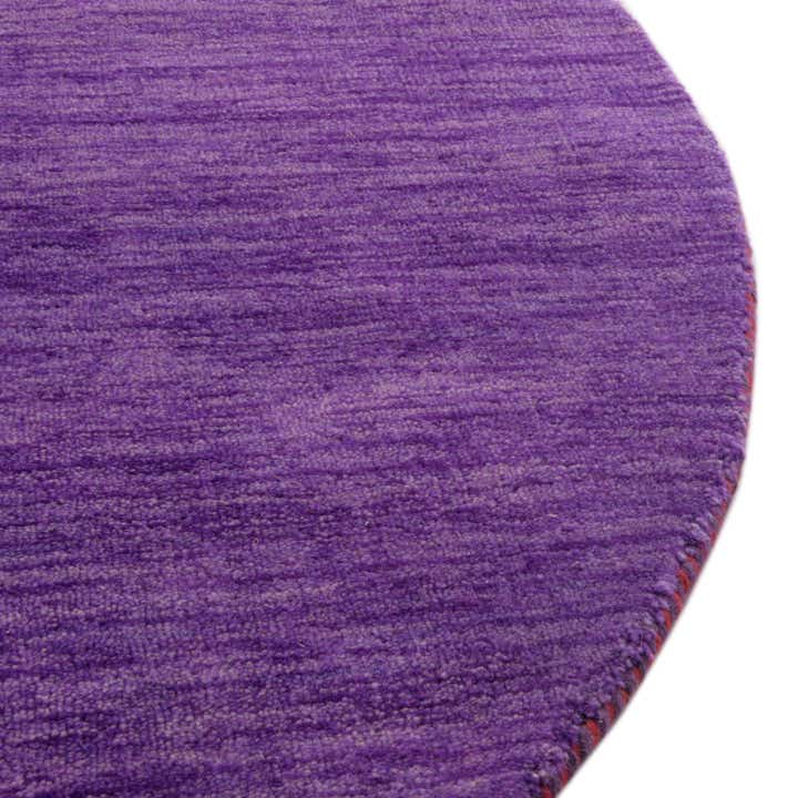 9' 10 x 9' 10 Hand Knotted Solid Gabbeh Wool Round Rug