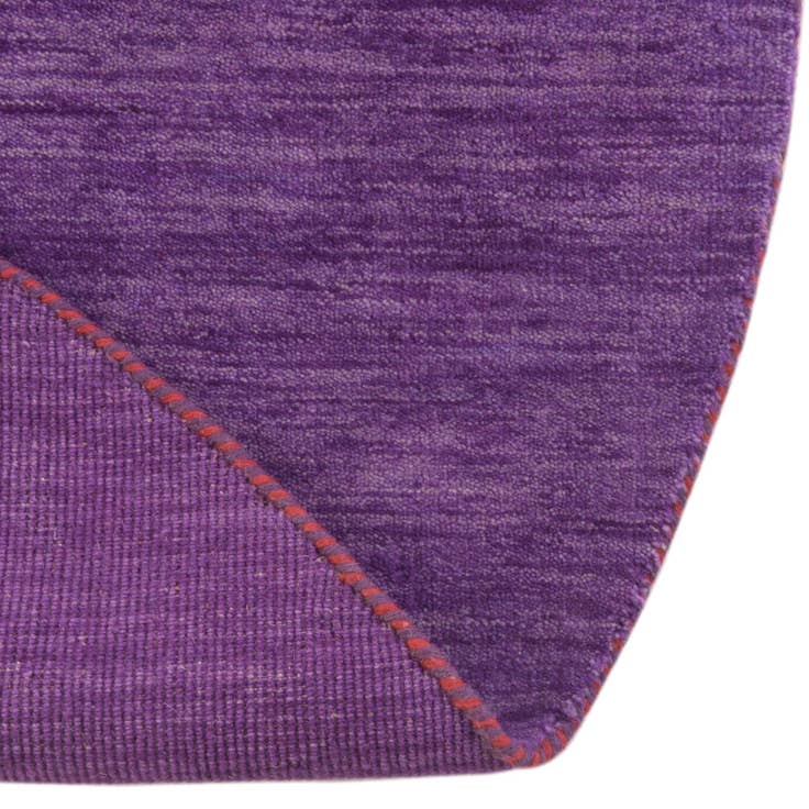 Detail image of 9' 10 x 9' 10 Hand Knotted Solid Gabbeh Wool Round Rug