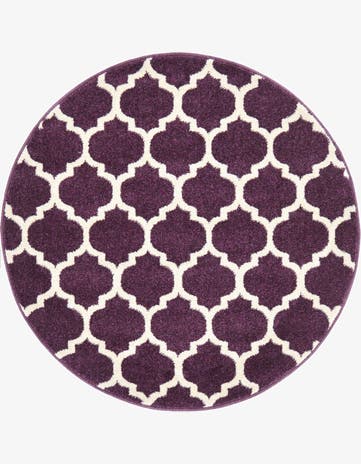3' 3 x 3' 3 Trellis Round Rug
